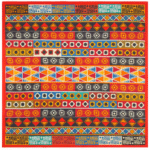 Bandana cowboy motifs géométriques colorés