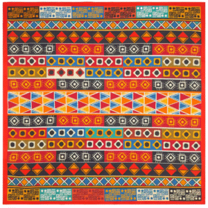 Bandana cowboy motifs géométriques colorés
