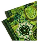 Bandana cowboy paisley vert motifs floraux (4)