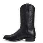 Bottes cowboy femme cuir vegan noir artisanale motif western (7)