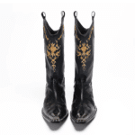Bottes cowboy homme cuir broderies dorées (2)
