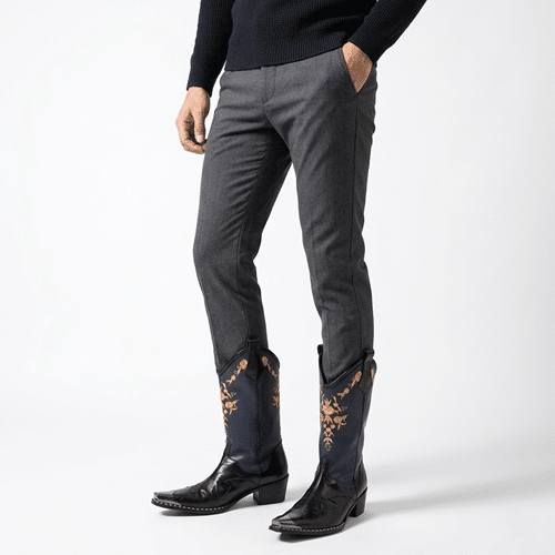 Bottes cowboy homme cuir broderies dorées (5)