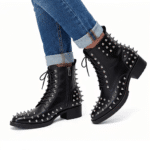 Bottines cowboy Femme cuir à pique (1)