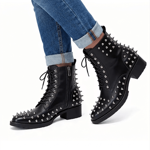 Bottines cowboy Femme cuir à pique (1)