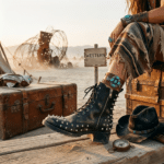 Bottines cowboy Femme cuir à pique (2)