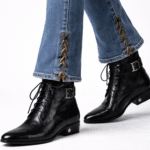 Bottines cowboy femme cuir talon étoiles