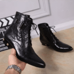Bottines cowboy homme cuir talon étoiles (10)