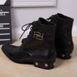 Bottines cowboy homme cuir talon étoiles (2)