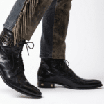 Bottines cowboy homme cuir talon étoiles (7)