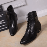 Bottines cowboy homme cuir talon étoiles (9)