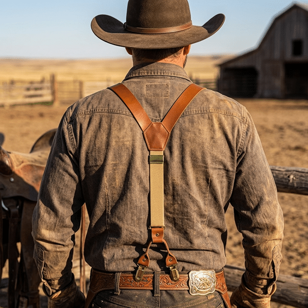 Bretelle cowboy cuire camelle (2)