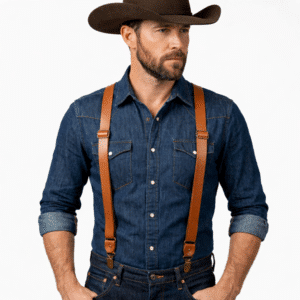 Bretelles cowboy camel