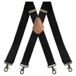 Bretelles cowboy élastiques noires à mousquetons (3)
