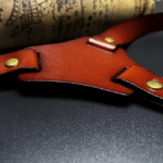Bretelles cowboy vintage en cuir à mousquetons (3)