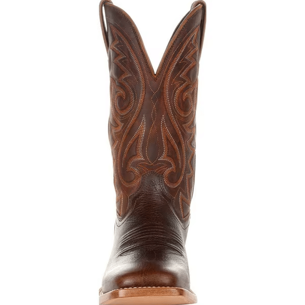 Bottes cowboy homme cuir marron brodé8