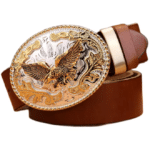 Ceinture cowboy boucle aigle doré (1)