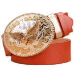 Ceinture cowboy boucle aigle doré (4)