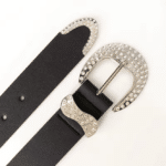 Ceinture cowboy noire avec boucle strass (3)
