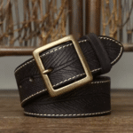 Ceinture cuir femme motif feuille boucle laiton (6)
