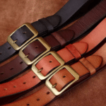 Ceinture western cuir boucle classique laiton Vintage (6)