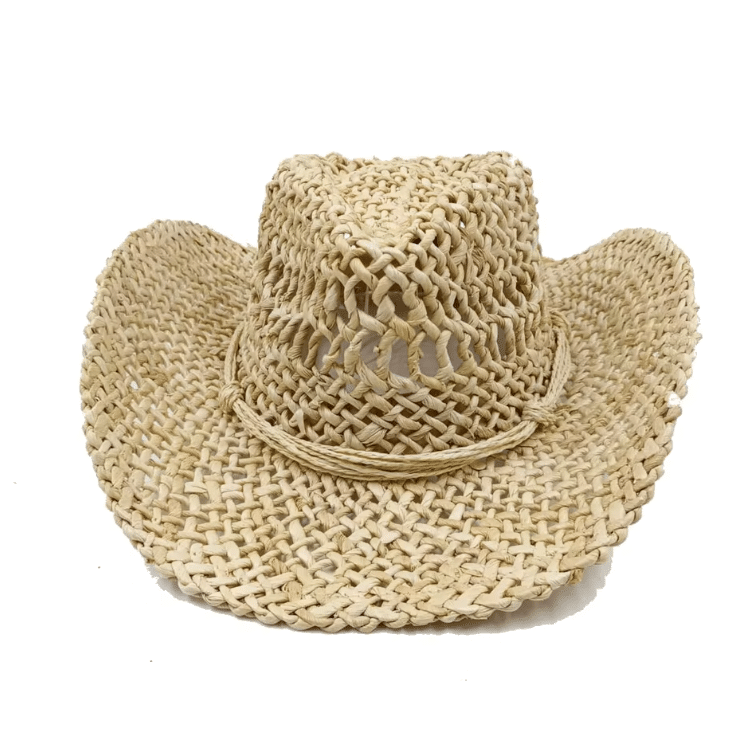 Chapeau cowboy été en paille brute (1)