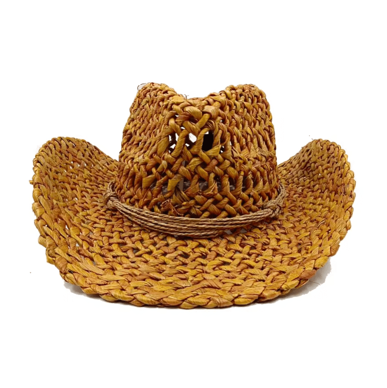 Chapeau cowboy été en paille brute (2)