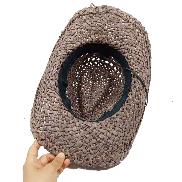 Chapeau cowboy été en paille brute (4)
