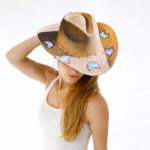 Chapeau cowboy femme paille motifs coeur (5)