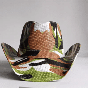 Chapeau cowgirl motif camouflage