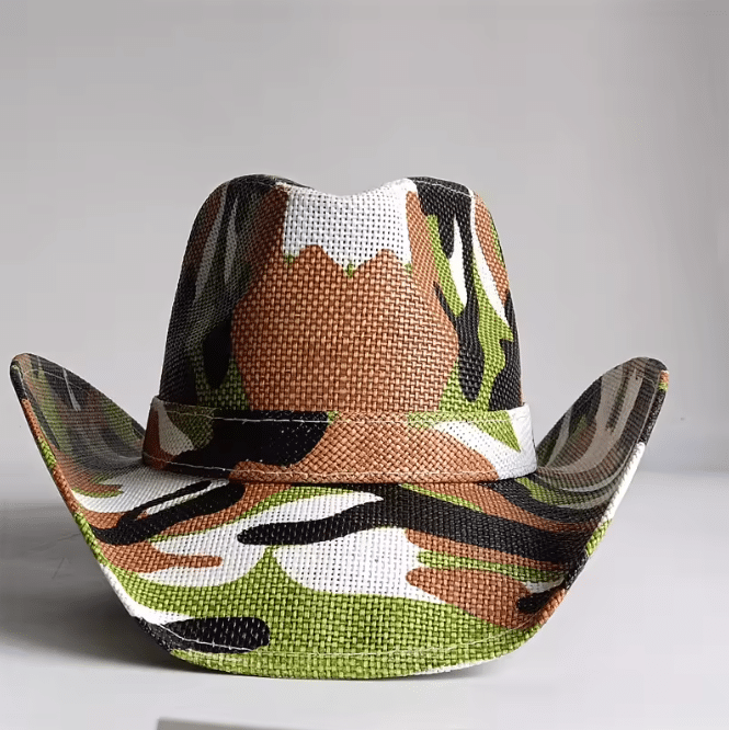 Chapeau cowboy motif camouflage (1)