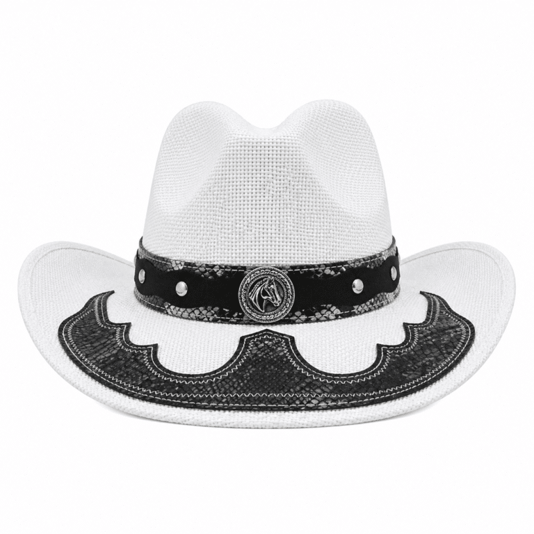 Chapeau cowboy paille bandeau cheval (2)