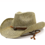 Chapeau cowboy paille corde concho (2)