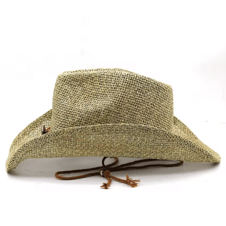 Chapeau cowboy paille corde concho (3)