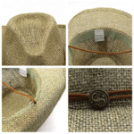 Chapeau cowboy paille corde concho (4)