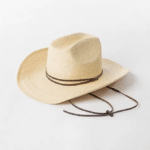 Chapeau cowboy paille feuille de palmier (1)
