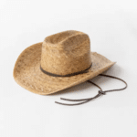 Chapeau cowboy paille feuille de palmier (3)
