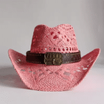 Chapeau cowboy paille pastel bandeau Texas (6)