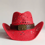 Chapeau cowboy paille pastel bandeau Texas (8)