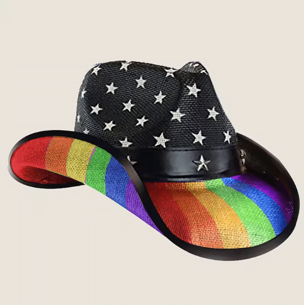 Chapeau cowboy rainbow arc-en-ciel (1)