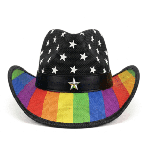 Chapeau cowboy rainbow arc-en-ciel