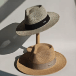 Chapeau cowboy style fedora ruban tissu (3)