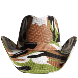 Chapeau cowgirl motif camouflage