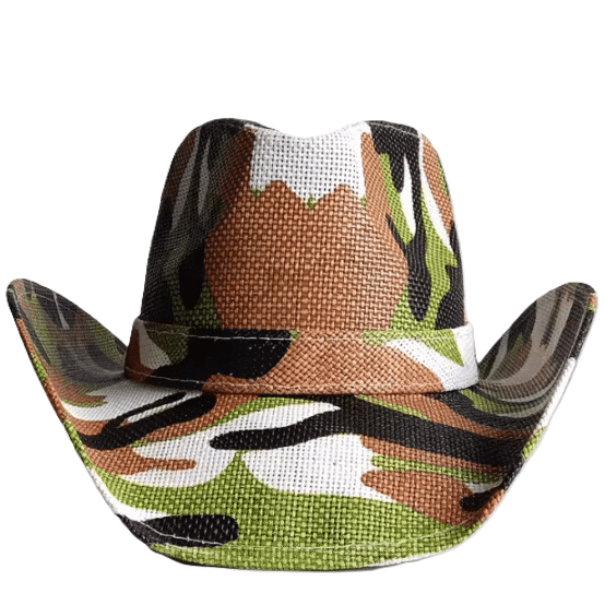 Chapeau cowgirl motif camouflage