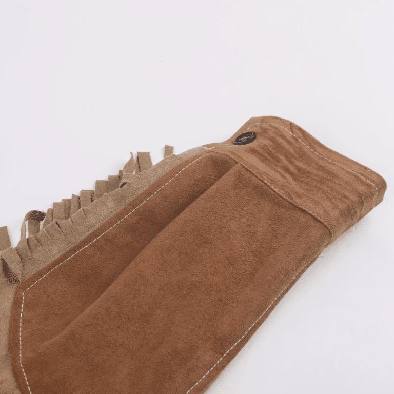 Chemise Cowboy Homme Franges en Suédine Beige (5)