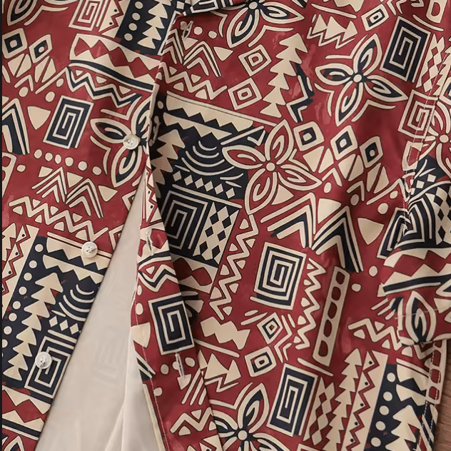 Chemise Cowboy Homme Rouge en Coton Motifs Western (6)