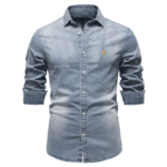 Chemise cowboy homme en jean ajustée (2)