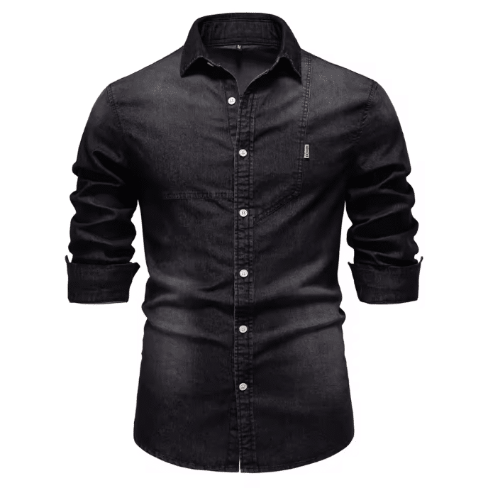 Chemise cowboy homme en jean ajustée (6)