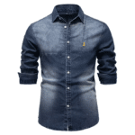 Chemise cowboy homme en jean ajustée (7)