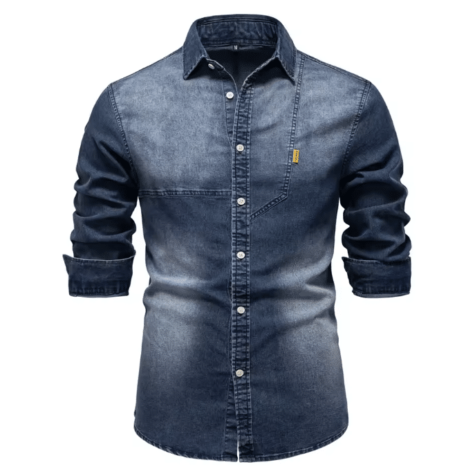 Chemise cowboy homme en jean ajustée (7)