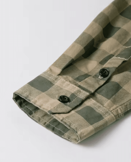 Chemise cowboy verte homme à carreaux (4)